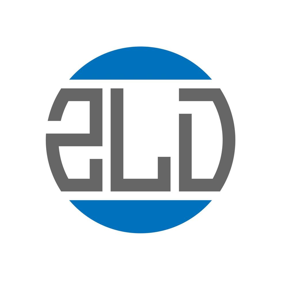 création de logo de lettre zld sur fond blanc. concept de logo de cercle d'initiales créatives zld. conception de lettre zld. vecteur