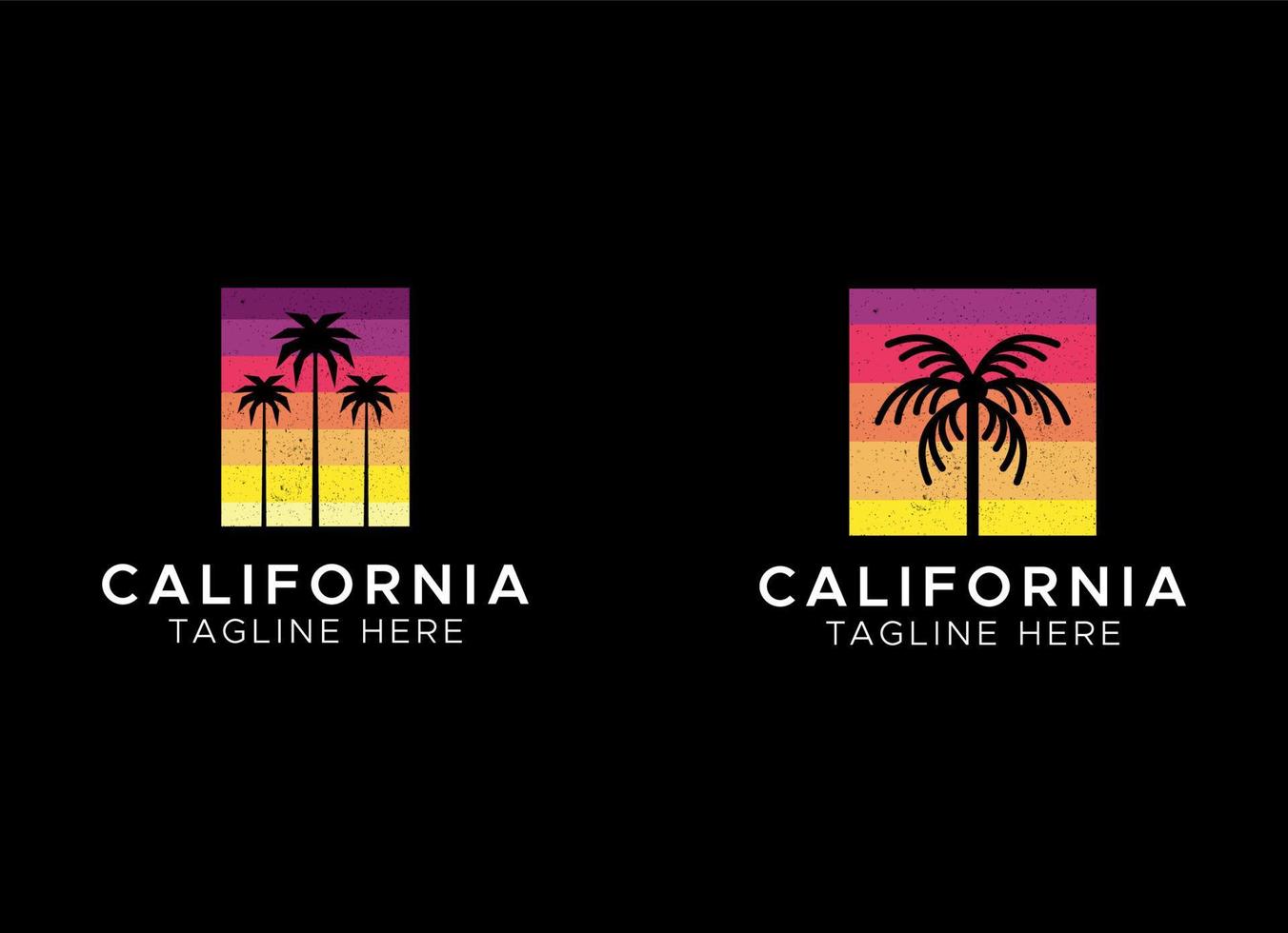 modèle de conception de logo de plage de californie. vecteur