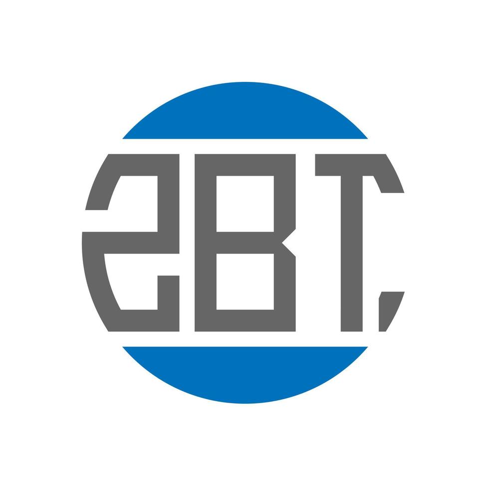 création de logo de lettre zbt sur fond blanc. concept de logo de cercle d'initiales créatives zbt. conception de lettre zbt. vecteur