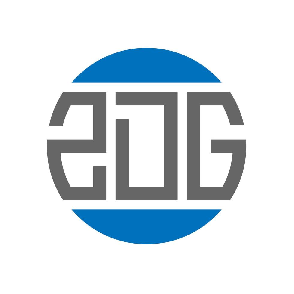 création de logo de lettre zdg sur fond blanc. concept de logo de cercle d'initiales créatives zdg. conception de lettre zdg. vecteur