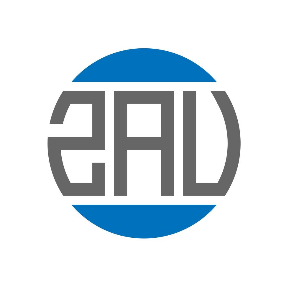 création de logo de lettre zau sur fond blanc. concept de logo de cercle d'initiales créatives zau. conception de lettre zau. vecteur