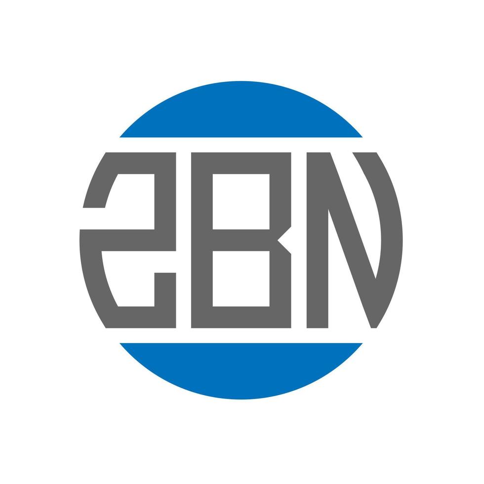 création de logo de lettre zbn sur fond blanc. concept de logo de cercle d'initiales créatives zbn. conception de lettre zbn. vecteur