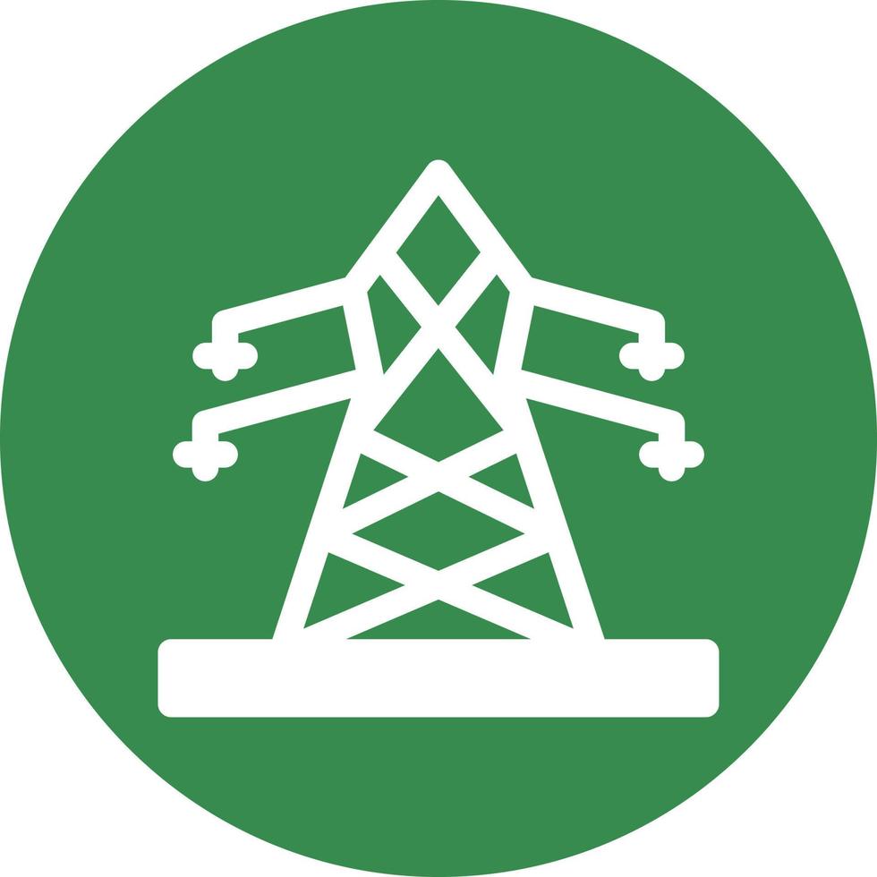 icône plate de la tour électrique vecteur