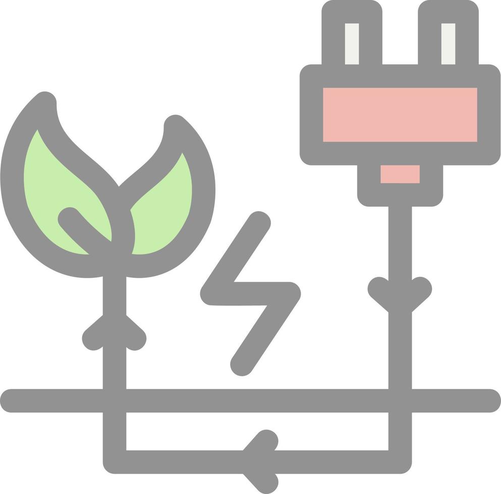 icône plate d'économie d'énergie vecteur