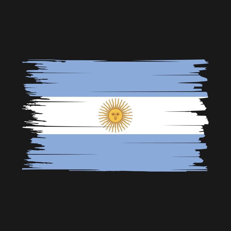 vecteur de brosse drapeau argentine