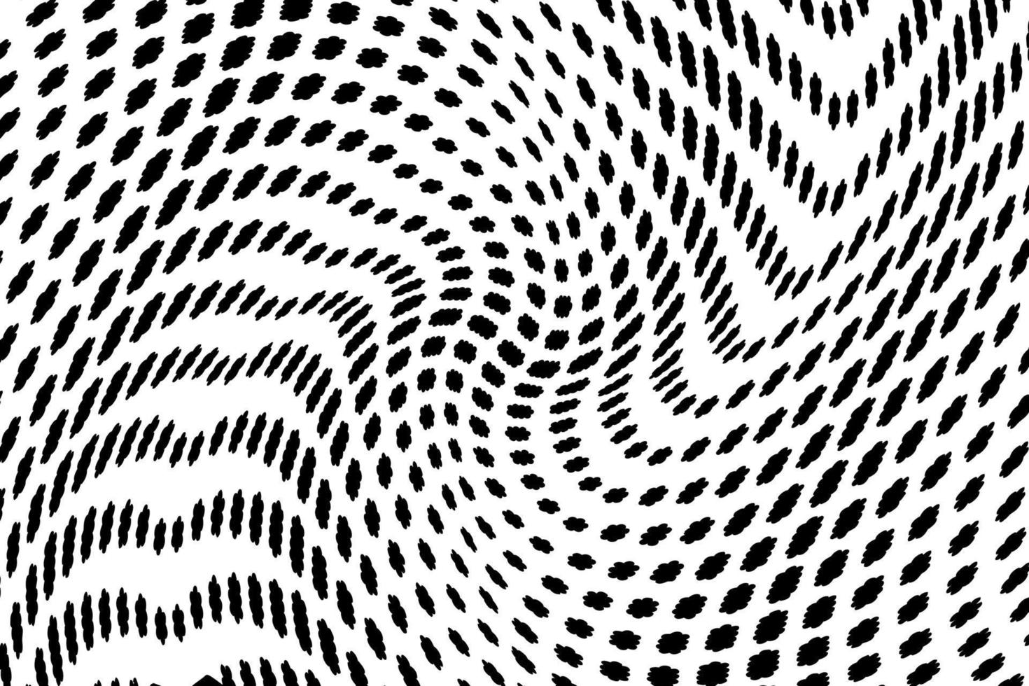 fond de motif de vague en pointillé. vague avec des lignes pointillées, dégradé de demi-teintes avec des points noirs sur fond blanc. vecteur