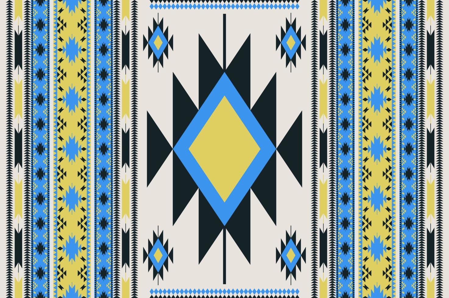 modèle sans couture ethnique navajo. motif ethnique sud-ouest coloré utilisé pour la moquette, la moquette, la tapisserie, le rembourrage, les éléments de décoration de la maison. conception de tissu à rayures ethnique boho sud-ouest moderne. vecteur