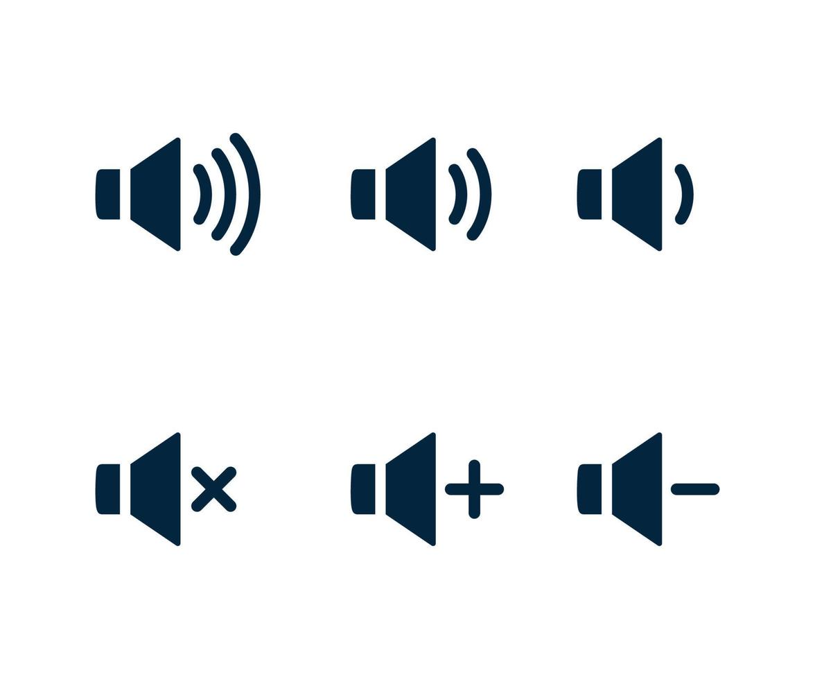 vecteur de jeu d'icônes de haut-parleur. icône de vecteur sonore. icône de volume du haut-parleur