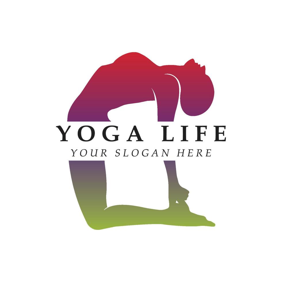 logo et vecteur de yoga avec modèle de slogan