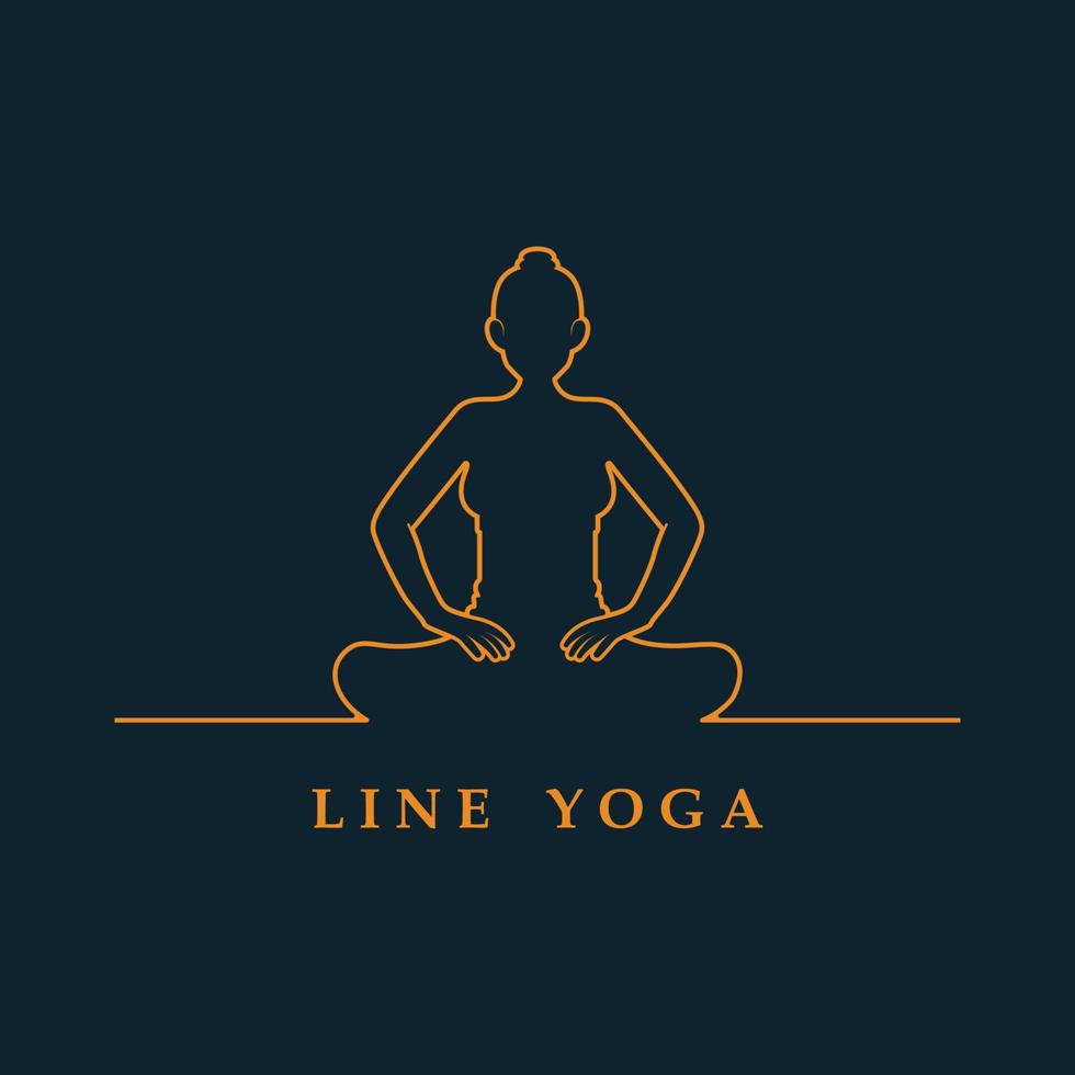 logo et vecteur de yoga avec modèle de slogan