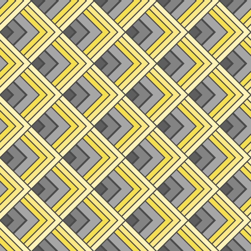motif art déco jaune et gris sans couture en forme de losange vecteur
