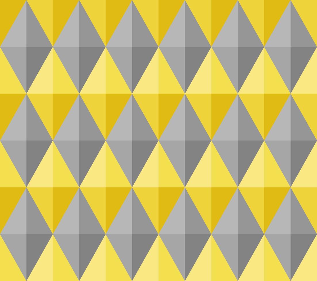 motif de fond sans couture 3d forme de diamant gris jaune vecteur