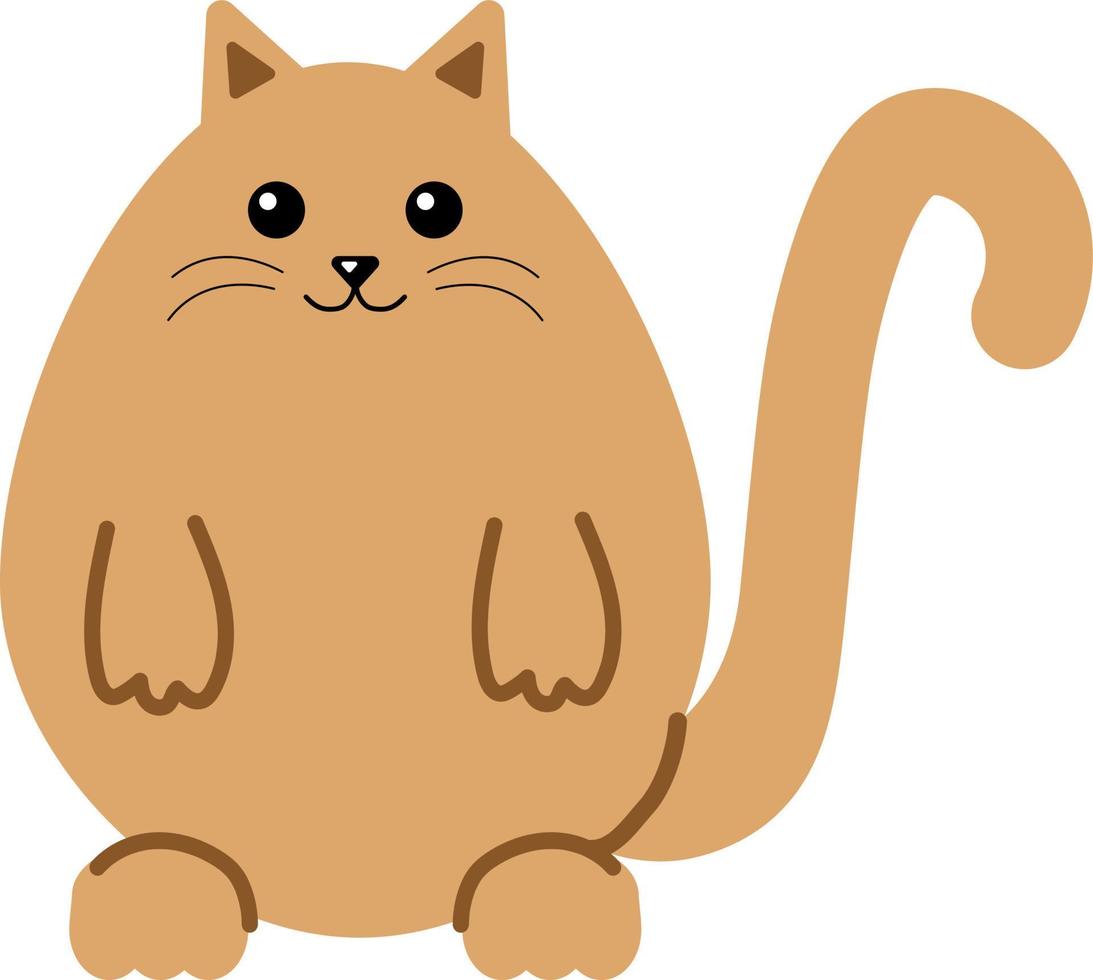 chat de dessin animé au gingembre, vecteur. vecteur