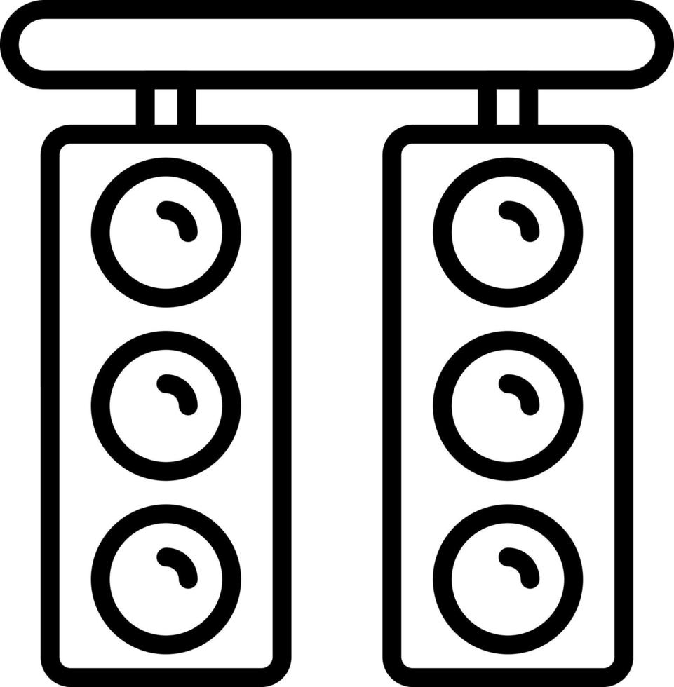 conception d'icône de vecteur de feux de course