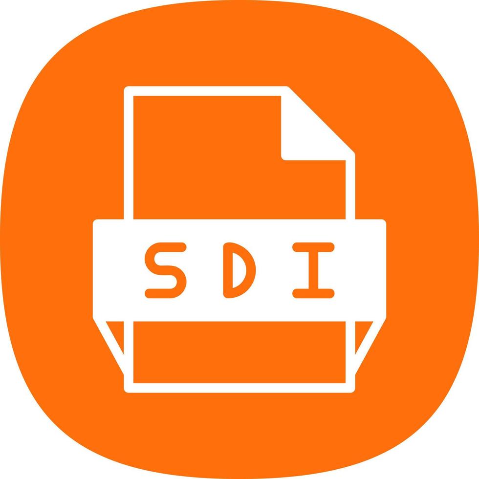 icône de format de fichier sdi vecteur
