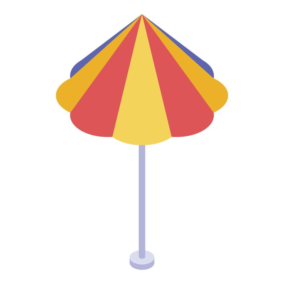 icône parapluie de piscine, style isométrique vecteur