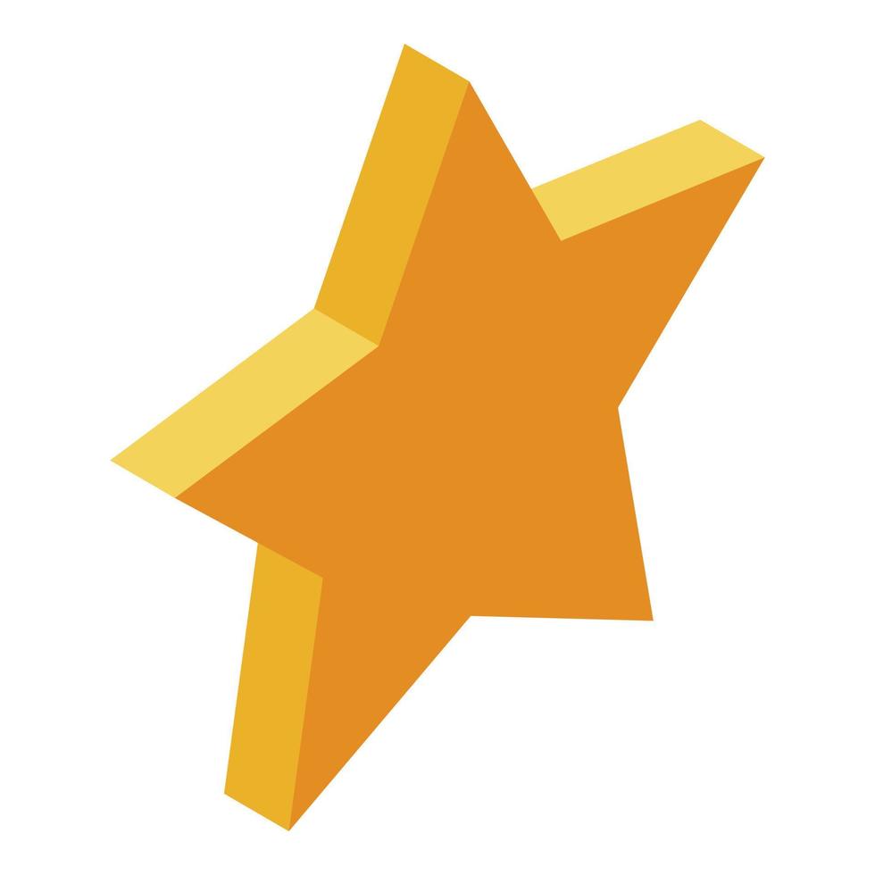 icône de gestionnaire d'étoile d'or, style isométrique vecteur