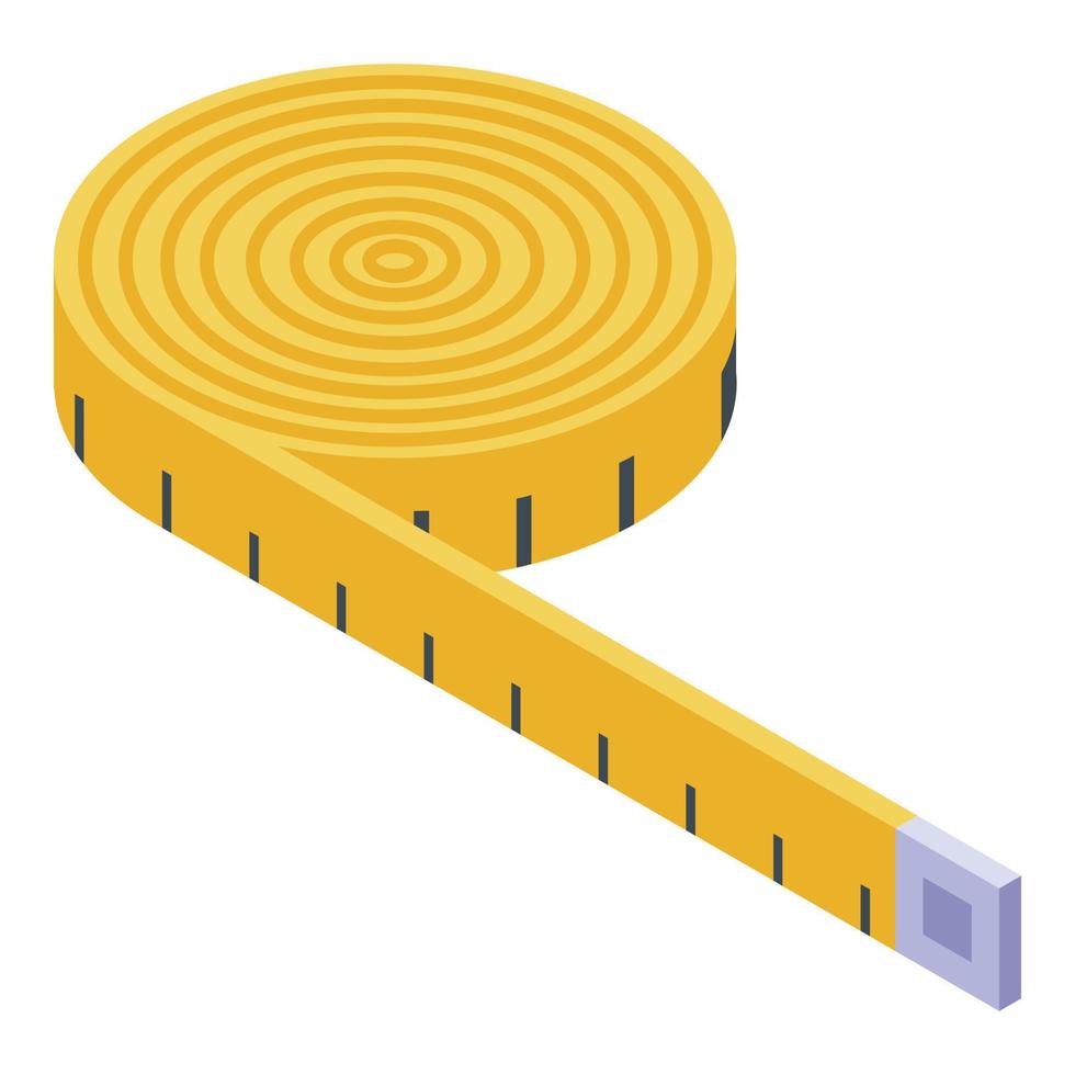 icône de bande de mesure, style isométrique vecteur