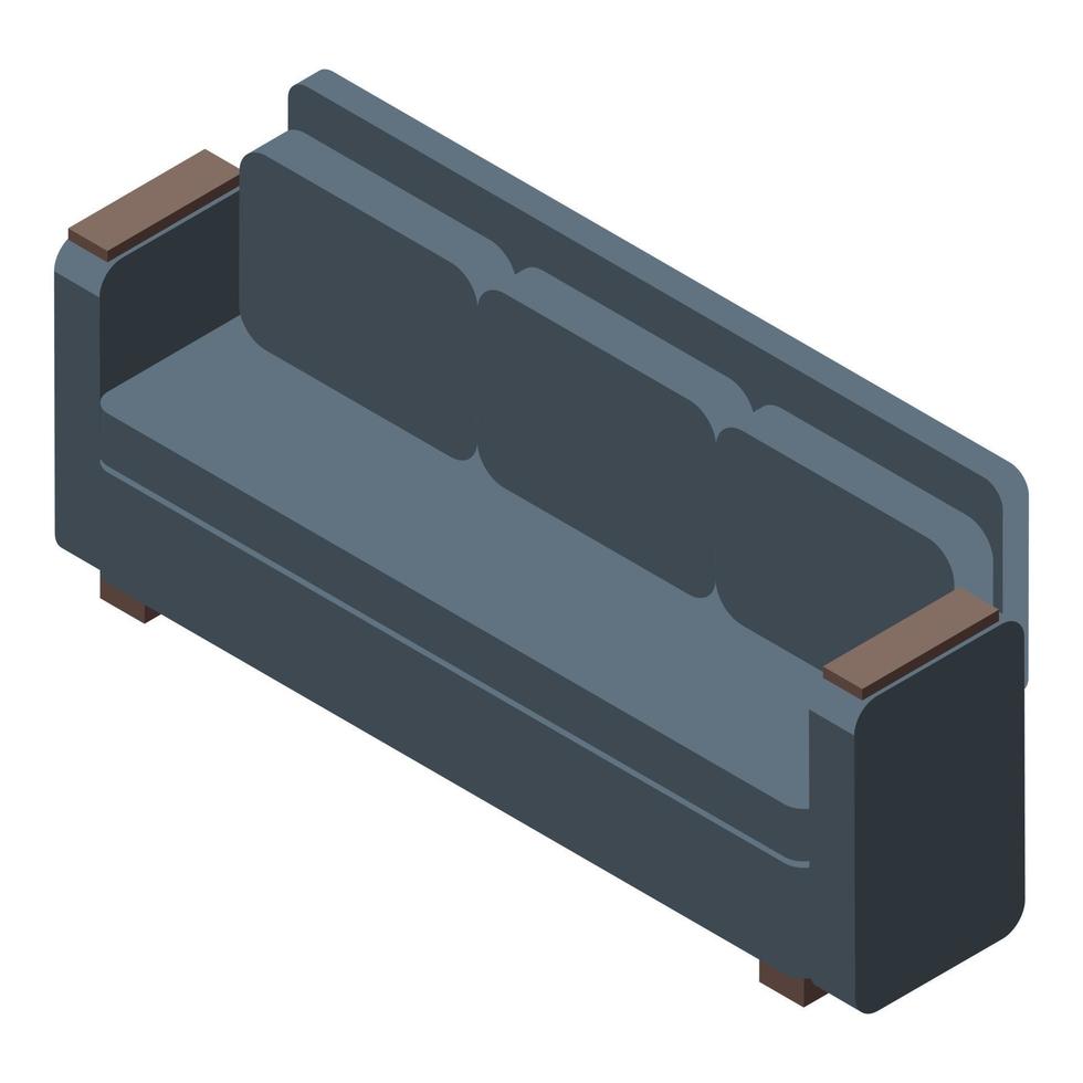 icône de canapé en cuir propre, style isométrique vecteur