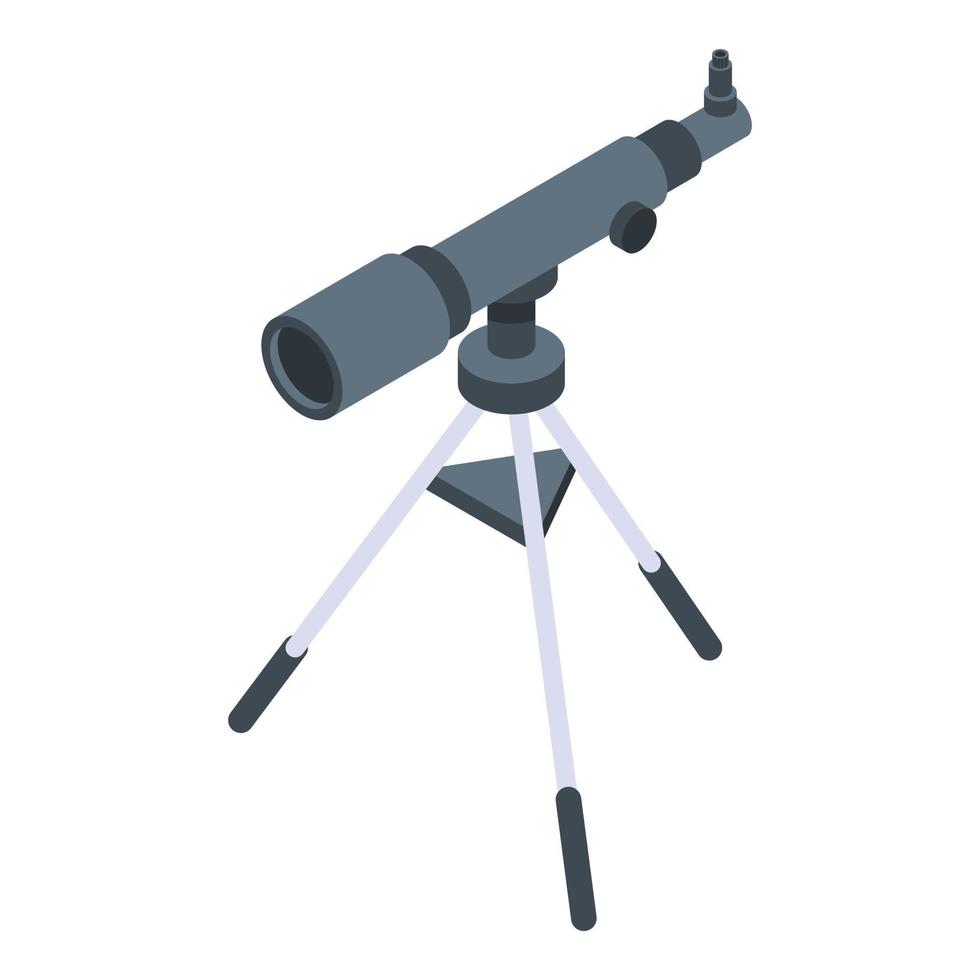 icône de télescope, style isométrique vecteur