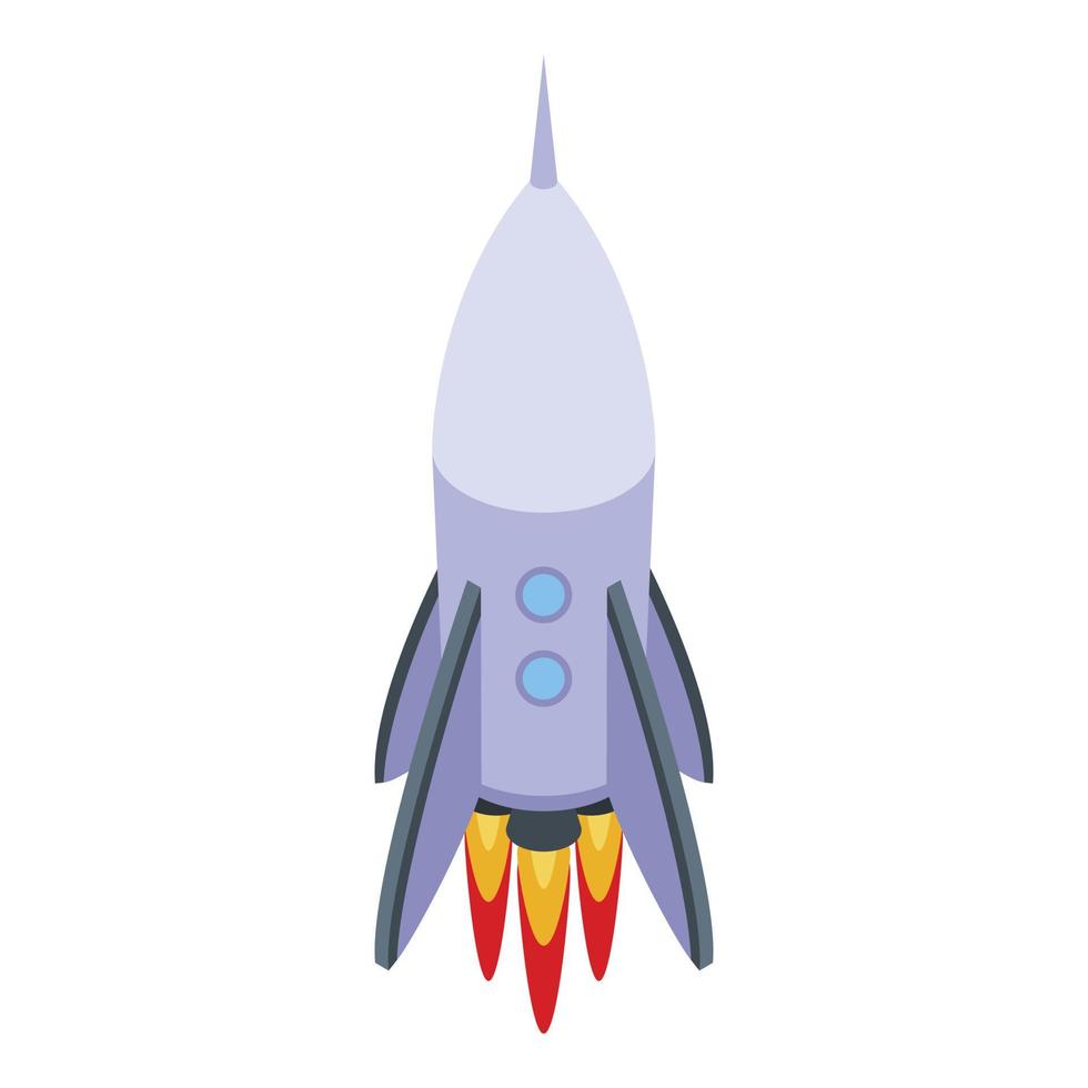 icône de fusée, style isométrique vecteur