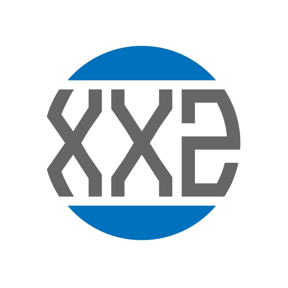 création de logo de lettre xxz sur fond blanc. concept de logo de cercle d'initiales créatives xxz. conception de lettre xxz. vecteur