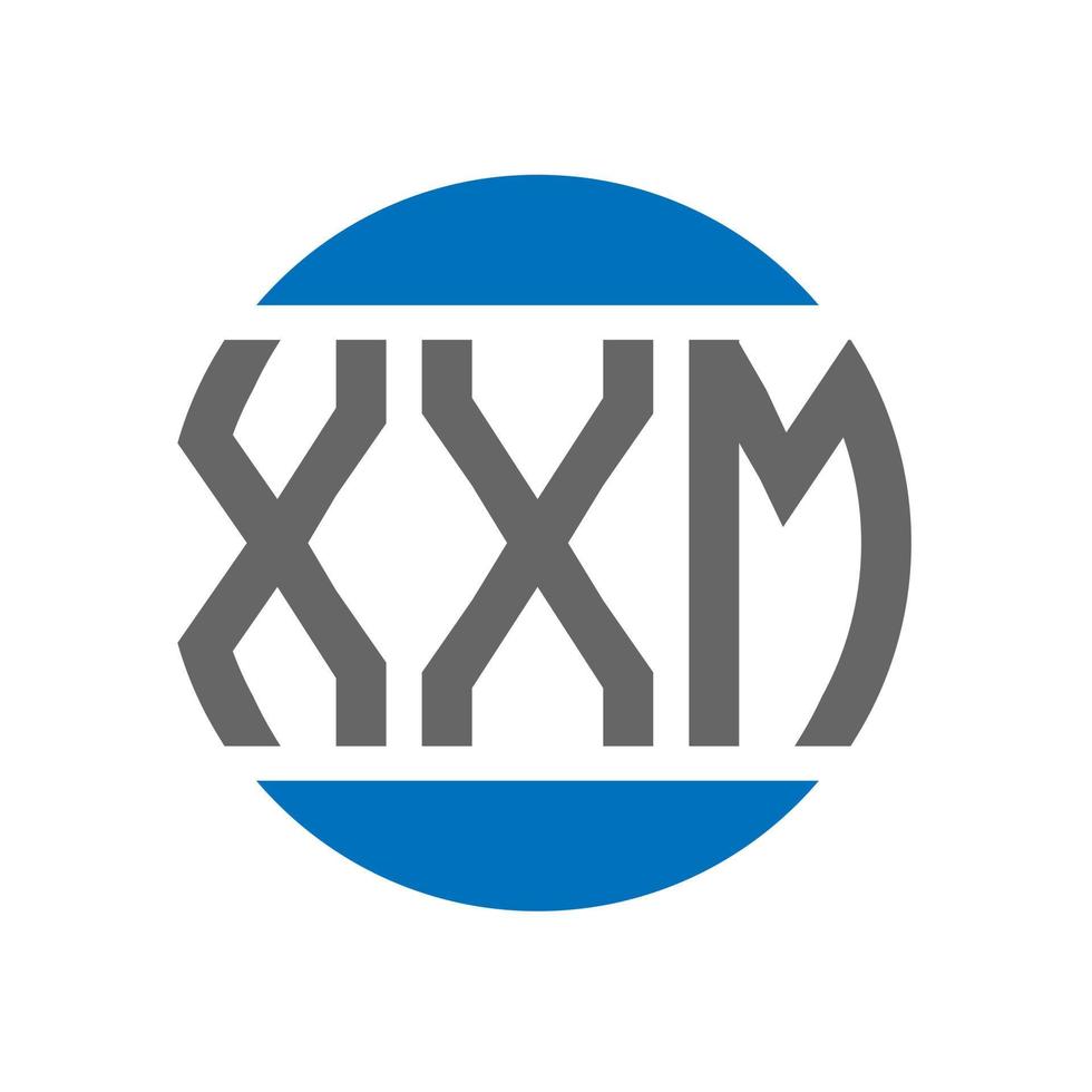 création de logo de lettre xxm sur fond blanc. concept de logo de cercle d'initiales créatives xxm. conception de lettre xxm. vecteur