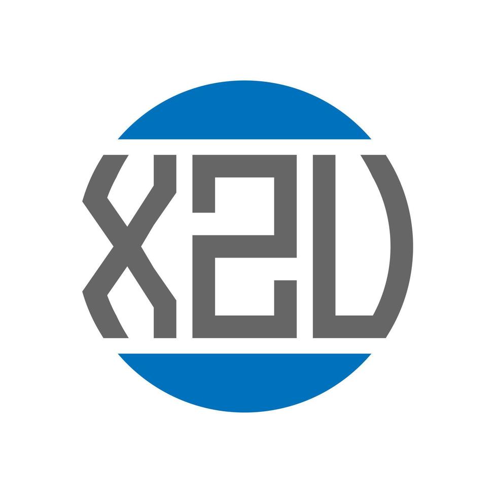 création de logo de lettre xzu sur fond blanc. concept de logo de cercle d'initiales créatives xzu. conception de lettre xzu. vecteur