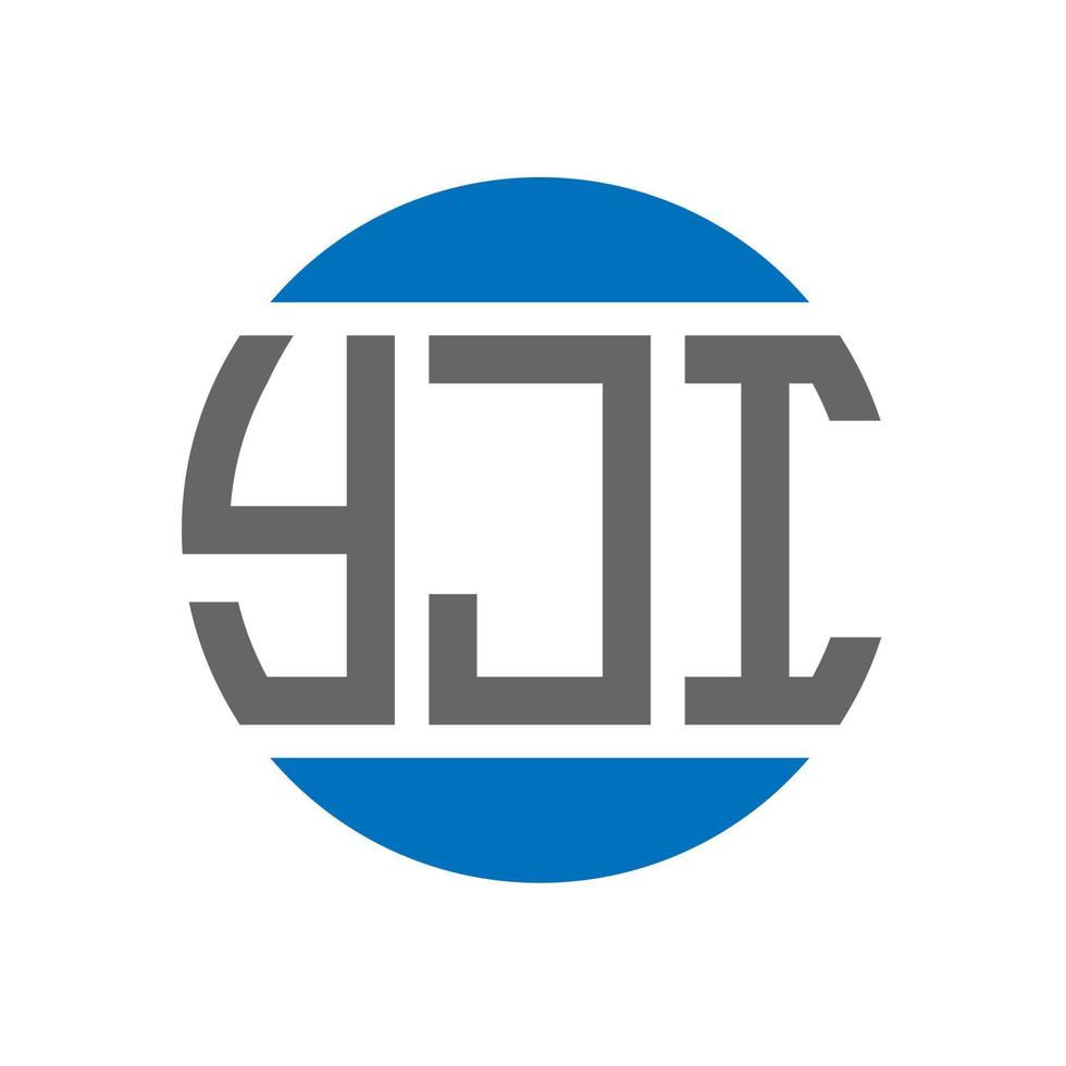 création de logo de lettre yji sur fond blanc. concept de logo de cercle d'initiales créatives yji. conception de lettre yji. vecteur