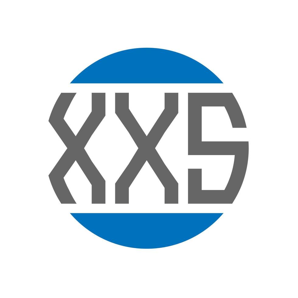 création de logo de lettre xxs sur fond blanc. concept de logo de cercle d'initiales créatives xxs. conception de lettre xxs. vecteur