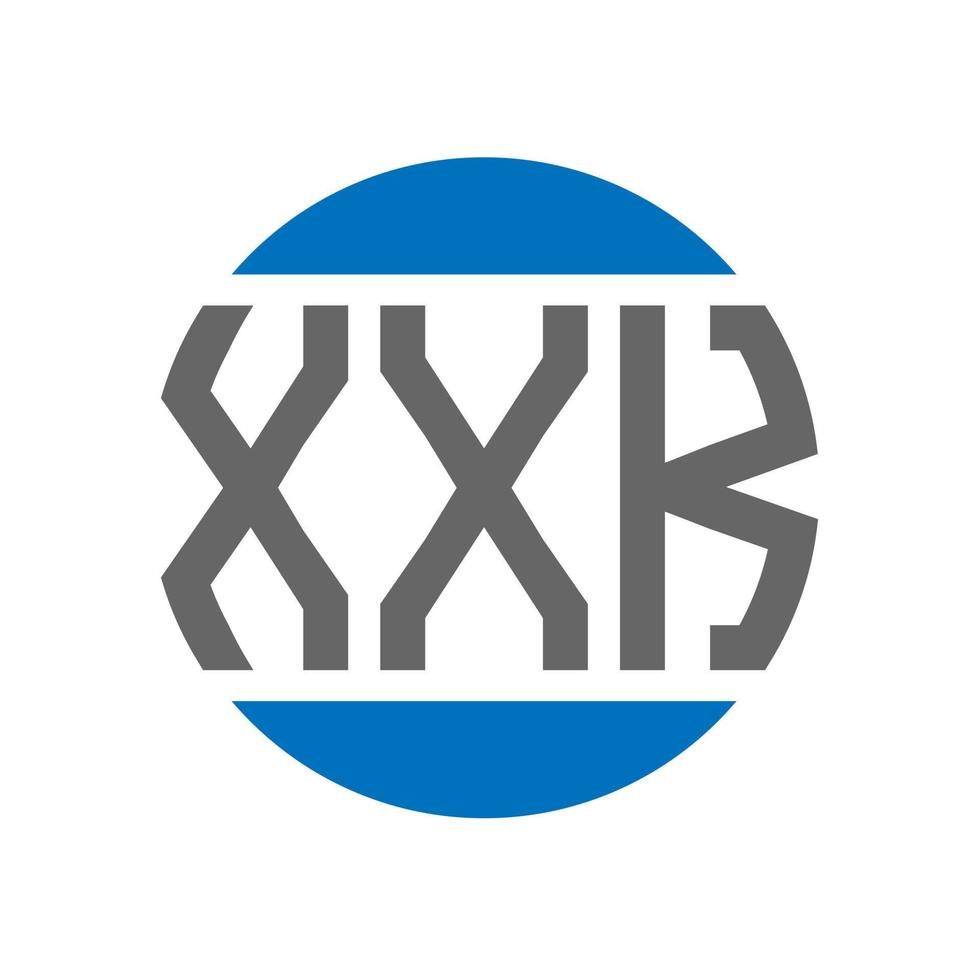 création de logo de lettre xxk sur fond blanc. concept de logo de cercle d'initiales créatives xxk. conception de lettre xxk. vecteur
