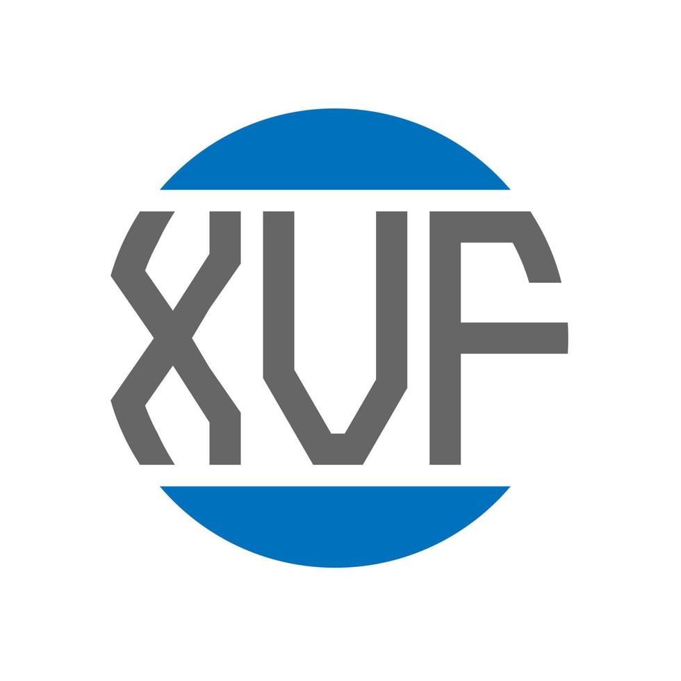création de logo de lettre xvf sur fond blanc. concept de logo de cercle d'initiales créatives xvf. conception de lettre xvf. vecteur