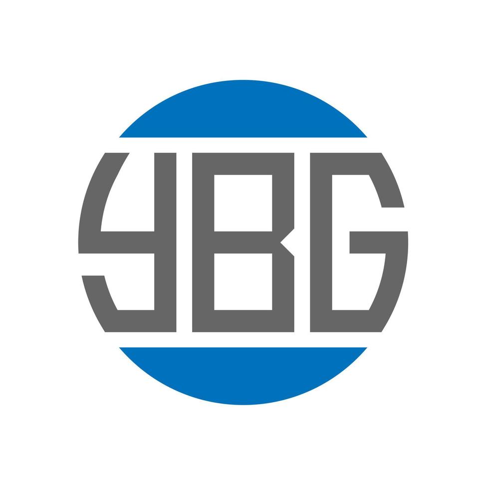 création de logo de lettre ybg sur fond blanc. concept de logo de cercle d'initiales créatives ybg. conception de lettre ybg. vecteur
