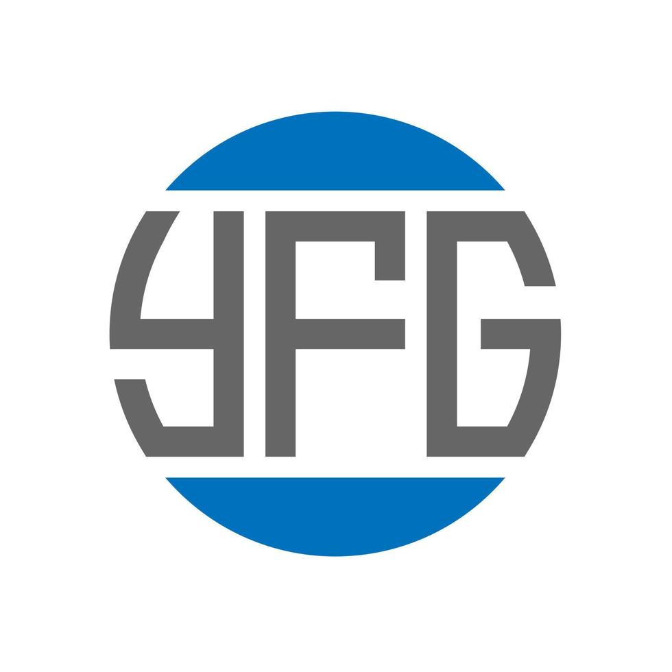 création de logo de lettre yfg sur fond blanc. concept de logo de cercle d'initiales créatives yfg. conception de lettre yfg. vecteur