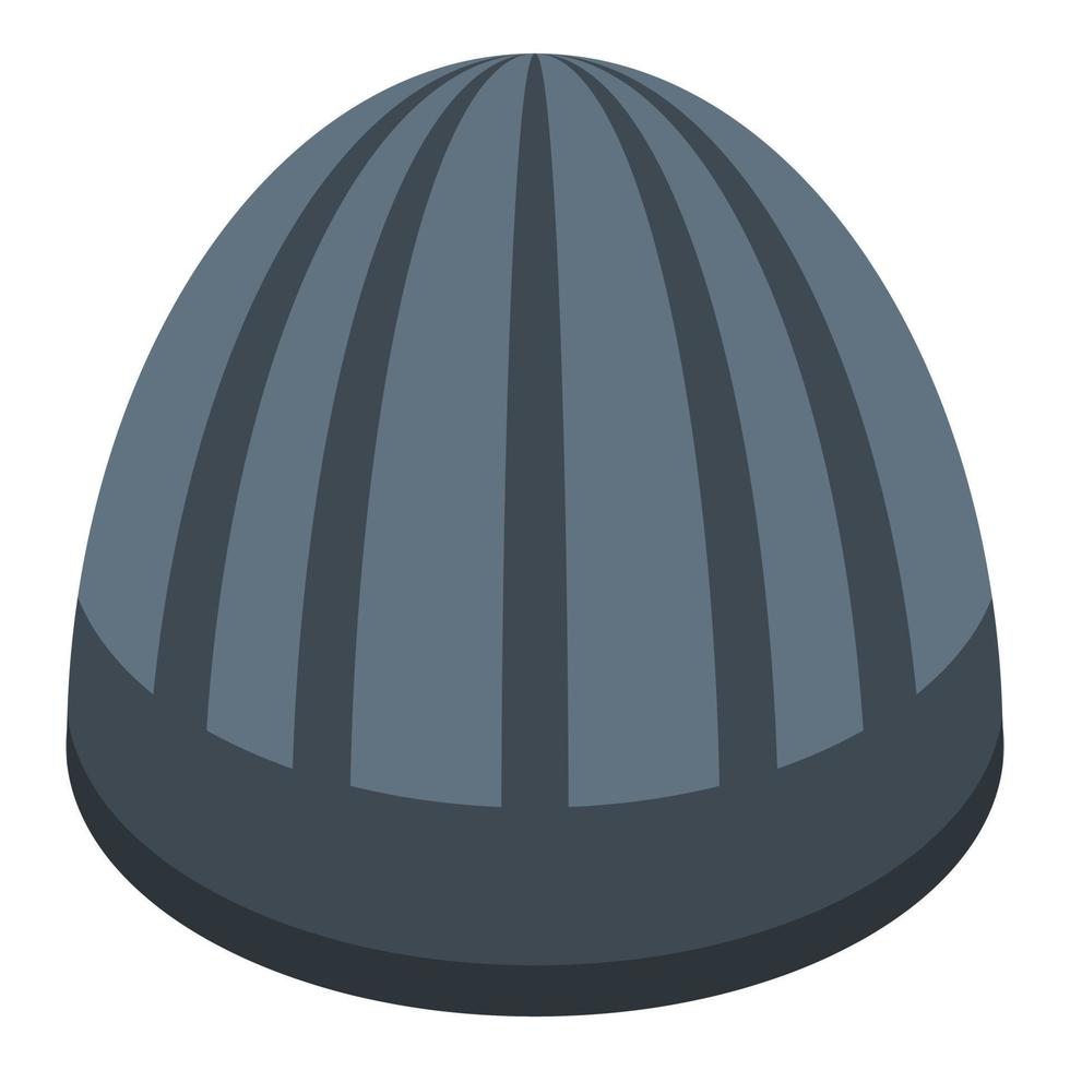 icône de bonnet d'hiver garçon, style isométrique vecteur