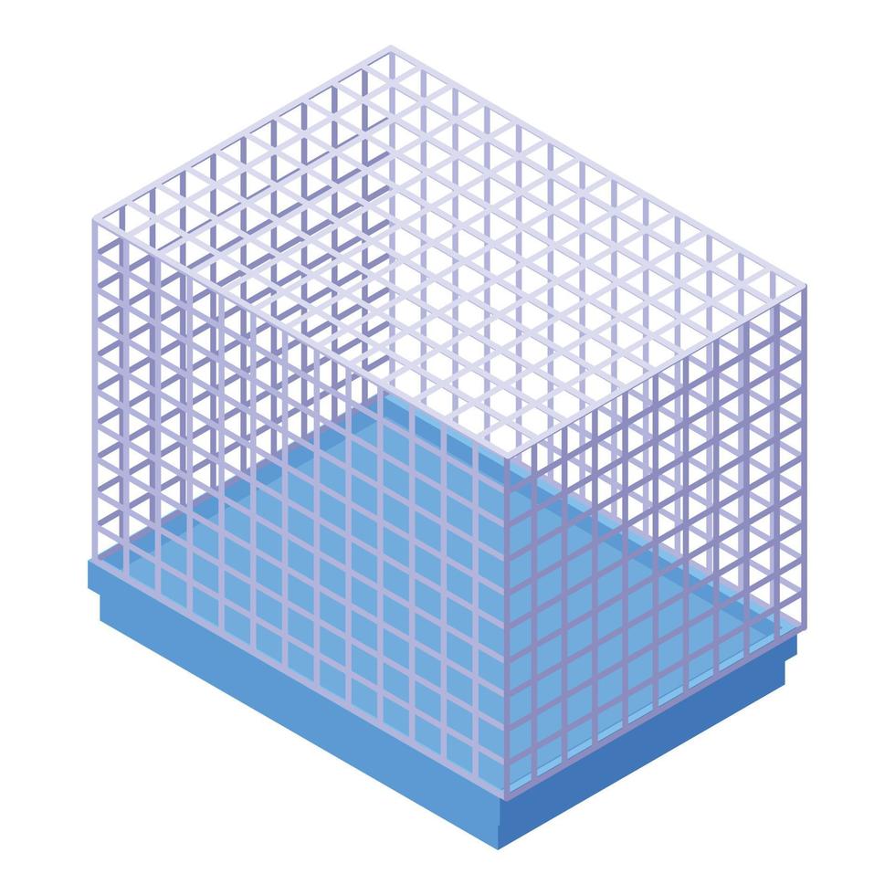 icône de cage de hamster, style isométrique vecteur