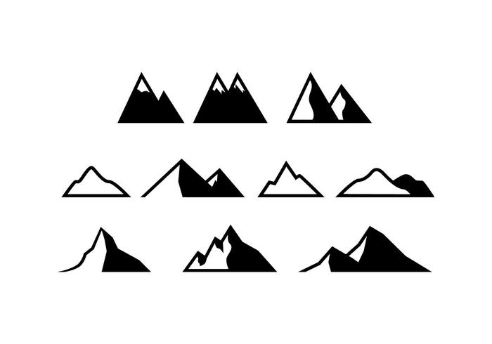 Vecteur icône libre des montagnes