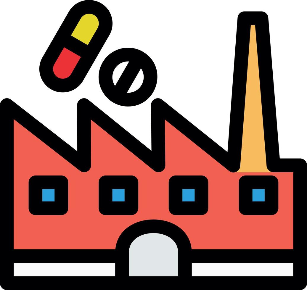 conception d'icône de vecteur d'usine de médecine