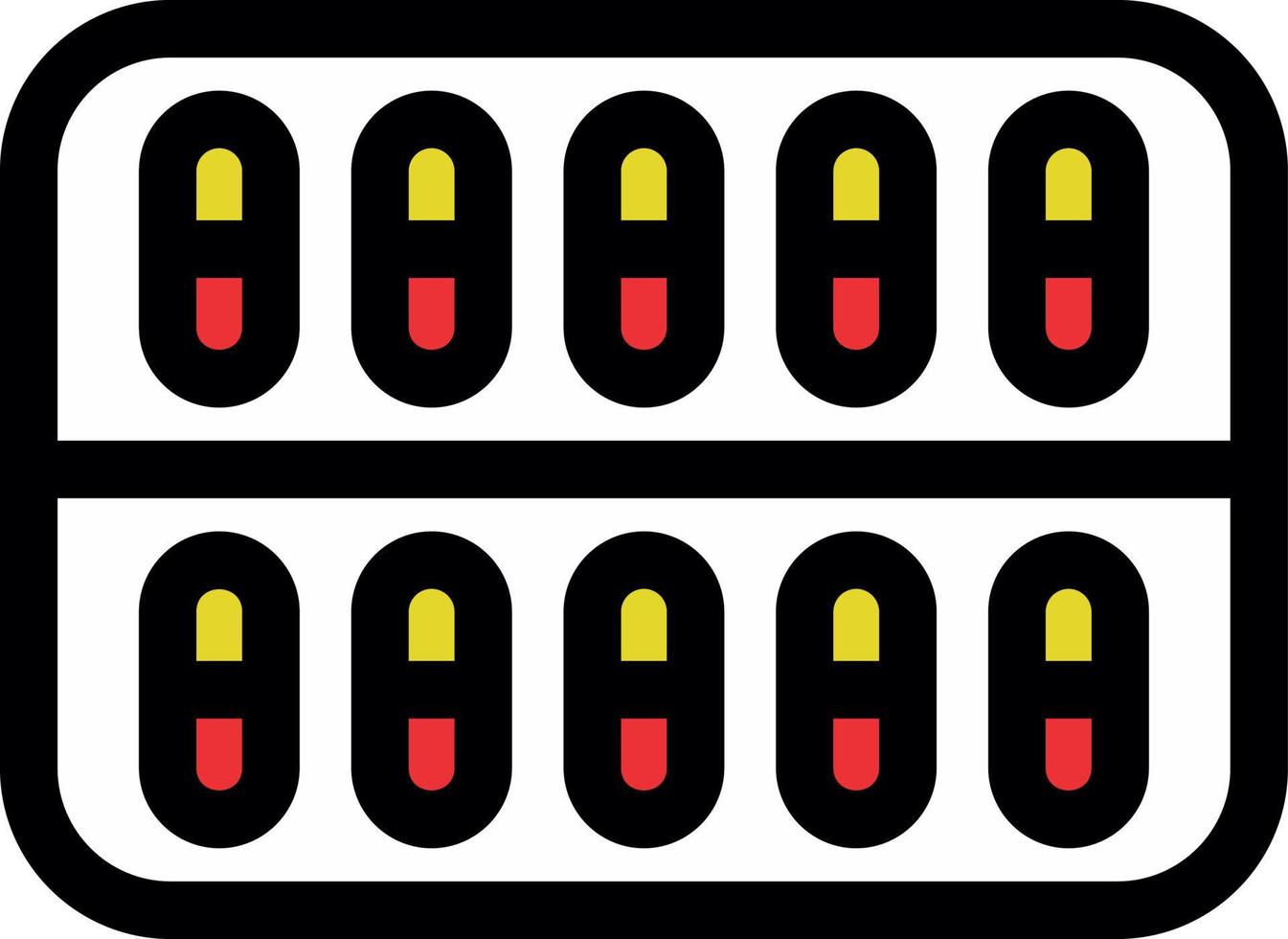 conception d'icône vectorielle de paquet de pilules vecteur