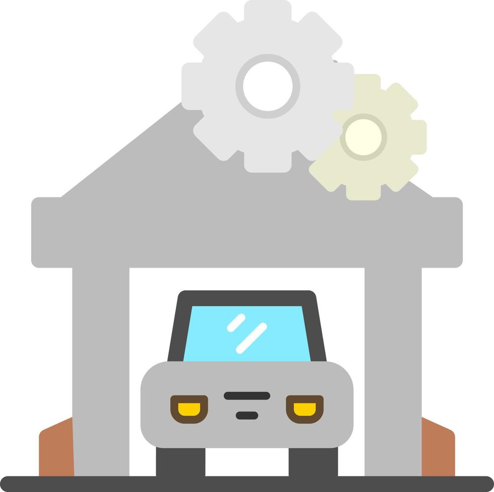 conception d'icône de vecteur d'atelier de réparation de voiture