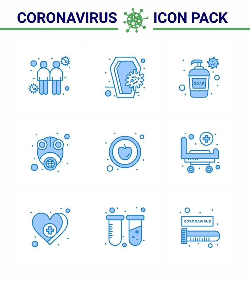 coronavirus 2019ncov covid19 prévention jeu d'icônes masque de virus crâne gaz lavage des mains coronavirus viral 2019nov éléments de conception de vecteur de maladie