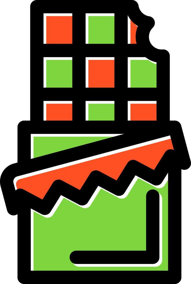 conception d'icône de vecteur de barre de chocolat