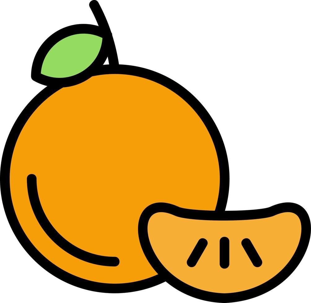 conception d'icône vectorielle mandarine vecteur