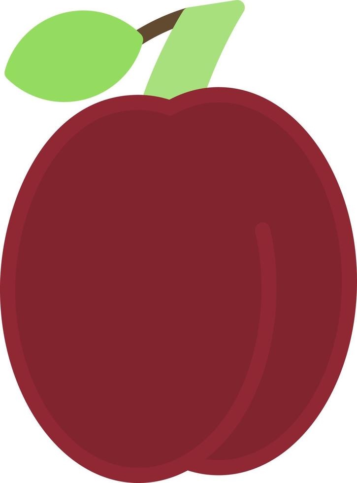 conception d'icône de vecteur de prune