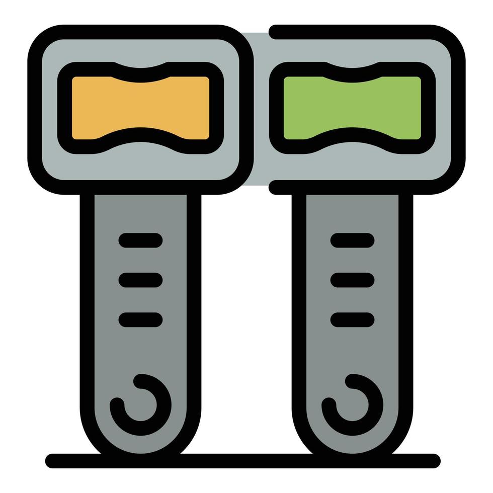 deux ouvre-bouteilles vecteur de contour de couleur d'icône