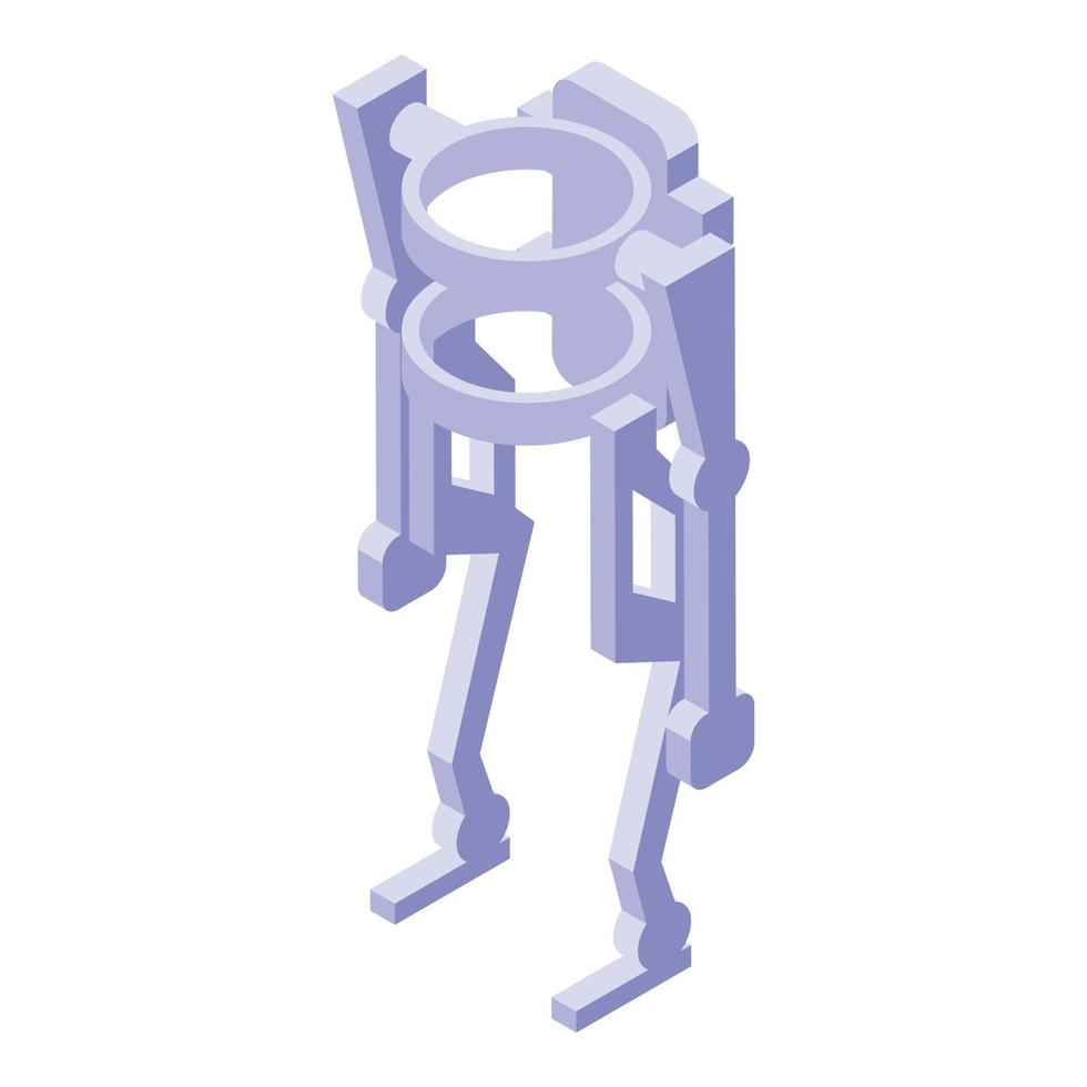 vecteur isométrique d'icône d'exosquelette. costume de robot