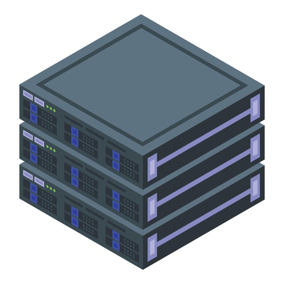 vecteur isométrique d'icône de serveur. nuage de données