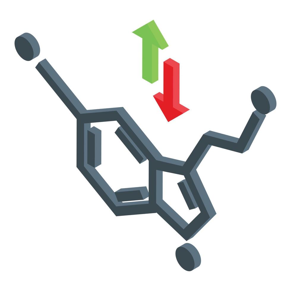 vecteur isométrique d'icône de formule chimique. chimie des molécules