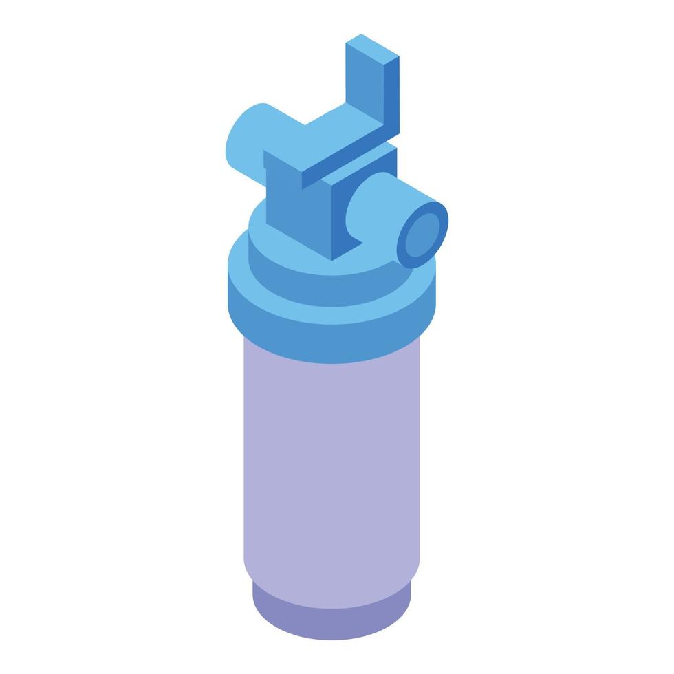 icône de cylindre de purification d'eau, style isométrique vecteur