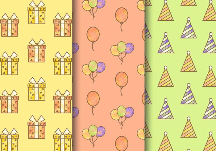 Motifs de fête d'anniversaire vintage gratuits vecteur